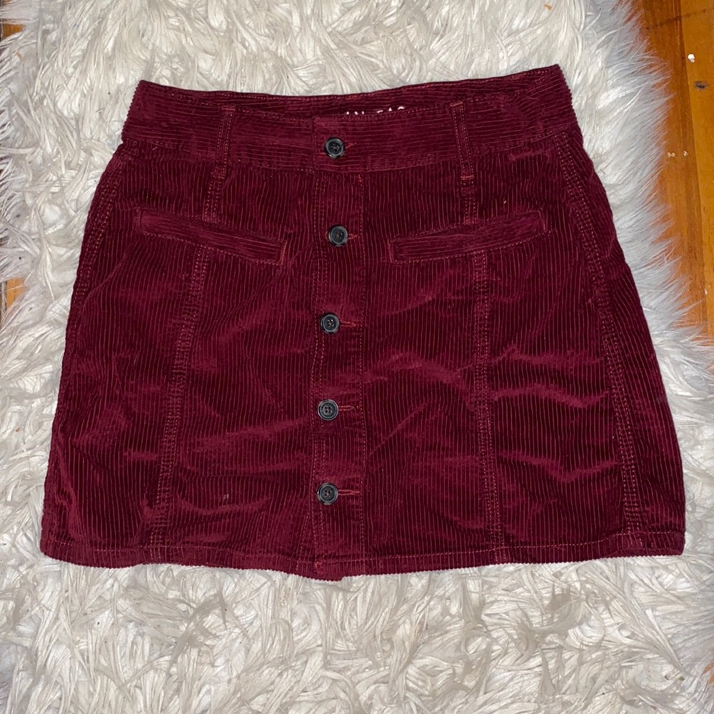 American Eagle corduroy button up skirt